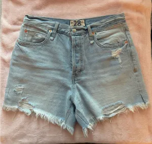 Free People Jean Shorts Distressed thumbnail 1