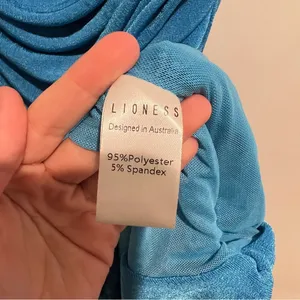 NEW Lioness One Shoulder Ruched Bright Blue Mini Dress thumbnail 10