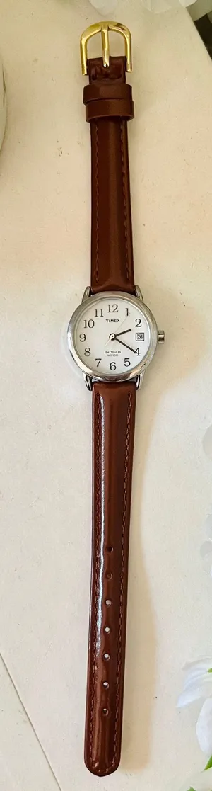 Timex Indiglo Brown Leather Watch thumbnail 1
