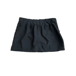 Lands End Black Swim Skort Size 10 Built-in Brief Active Water Skirt Pocket thumbnail 2