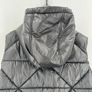 Love & Sports Hooded Puffer Vest XXL Black Zip Up Layering Athleisure Cozy Chic thumbnail 4