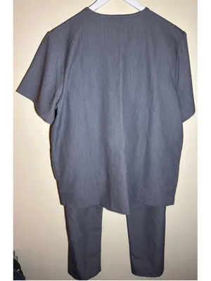 FIGS Scrub Set XL Grey with Teal Accents thumbnail 4