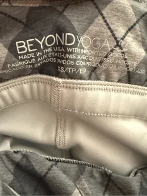BEYOND YOGA Softmark Movement Dress Grey Argyle Plaid Size XS thumbnail 4