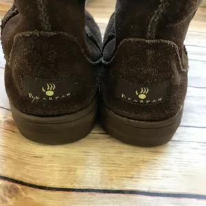 Bearpaw Brown Tall Shearling Boots‎ Brown US 6 EU 37 Suede Wool Womens thumbnail 8