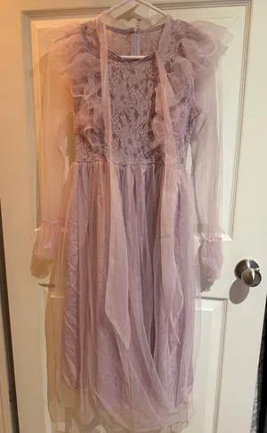 Lavender Tulle Lace Theater Costume Dress - Elegant Princess Style thumbnail 1