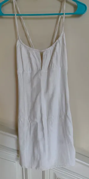 White Mini Dress Pull & Bear thumbnail 1