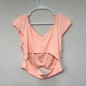 Free People Movement Orange V Neck Breathe Deeper Top XL Women thumbnail 6