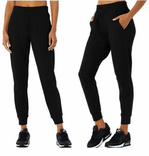 Alo Yoga Unwind Sweatpants Black High Rise Tapered Joggers Pants Activewear #170 thumbnail 2