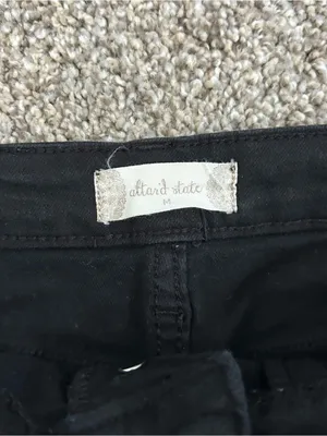 Altar'd State Black Denim Button Front High-Rise Skirt thumbnail 2