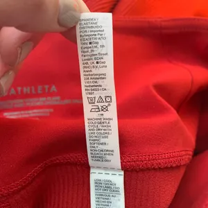 Athleta Salutation Stash Pocket Rib Flare Meg Red Pants Womens Medium thumbnail 13