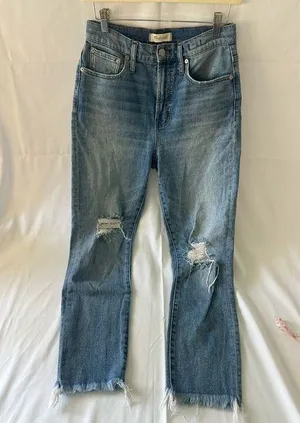 Madewell Women’s Jeans Size 27 Blue The Perfect Vintage Jean Light Wash Raw Hem thumbnail 1