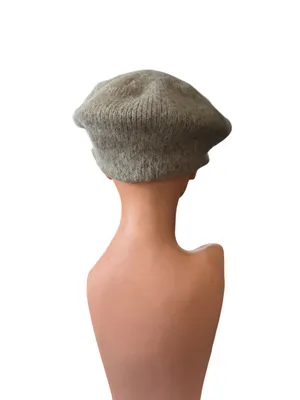 VTG WPL Wool Blend Beret Heather Beige Winter Cozy OS Wide Brim Retro thumbnail 3