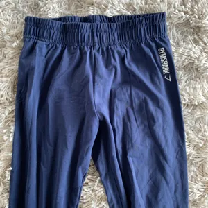 Gymshark Navy Blue/White Elastic Stretch Waist Leggings thumbnail 3