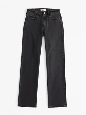 Abercrombie & Fitch Baggy Low Rise Jeans Gray Size 24 Short Distressed Hem thumbnail 3