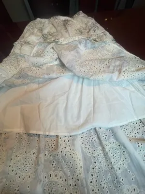 Solitaire Eyelet Lace Floral Maxi Skirt Tiered Ruffle Cottagecore Coquette Large thumbnail 8