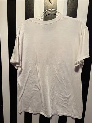 Budweiser White Tee with Red and Navy Logo Size Large Unisex thumbnail 4