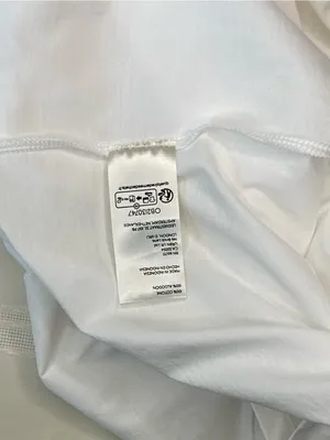 Maeve White Boxy Crop Tee with Lime Green Emblem 100% Cotton thumbnail 15
