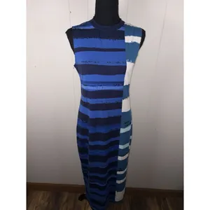 Corey Lynn Calter for Anthropologie sleeveless striped midi dress M Color Block thumbnail 4