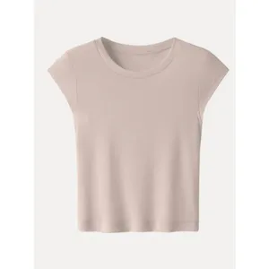 Brand New OGL Women's Size XS Short Sleeve T-Shirt Top Tan thumbnail 5
