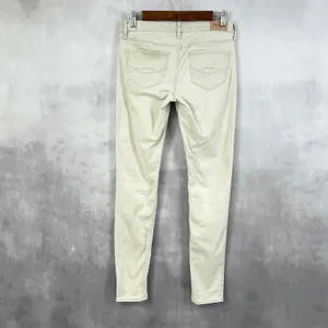 Abercrombie Fitch Women Pants 26 2 Skinny Beige‎ Twill Neutral Capsule Minimal thumbnail 3