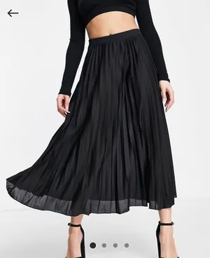 ASOS DESIGN Pleated Midi Skirt thumbnail 1