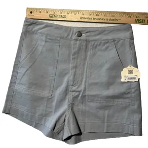 Altar'd State Women's M Blue Chino High Rise Shorts Casual Classic Cotton Summer thumbnail 7