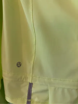 Lululemon Lightened Up Pullover bright yellow size 6 hooded Running Jacket thumbnail 6