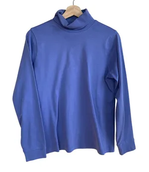 L.L.Bean blue turtleneck sweater women's‎ size M reg top casual minimalist basic thumbnail 1
