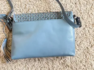 Patricia Nash Corfu Woven Crossbody in Dusty Blue thumbnail 9