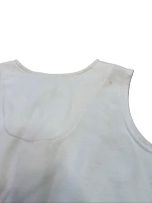 90s vintage Moon Dance White Button Front Terry Cloth Swim Cover Up Dress Large thumbnail 6