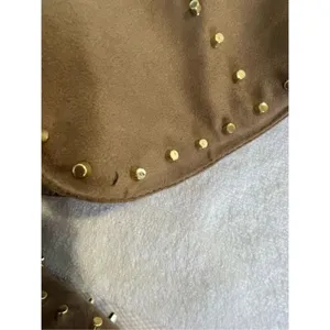 New Venus Faux Suede Studded Over the knee Taupe Boots thumbnail 6