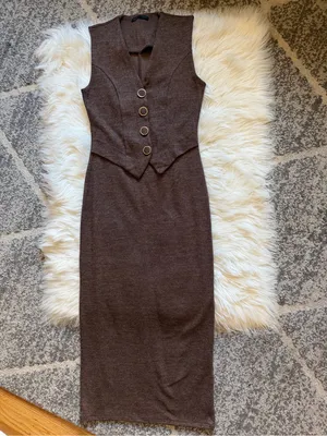 ZARA twofer vest midi dress thumbnail 2