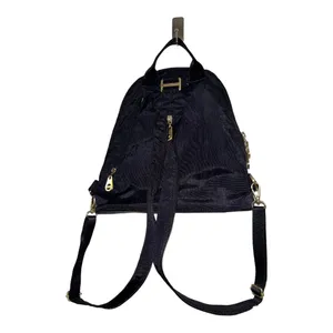 Bagatelle Black Nylon Backpack with Gold-Tone Hardware thumbnail 2