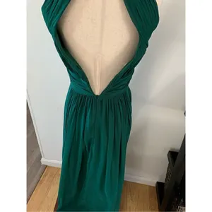 Green bridal dress made of honor size 0 by dessy collection thumbnail 4