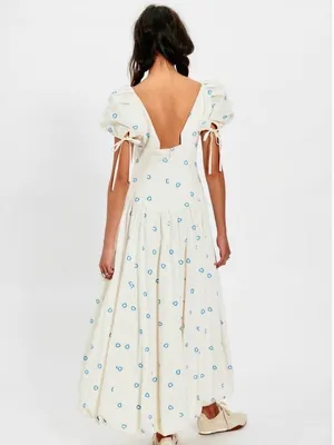 Free People Bali Sprinkled Heart Maxi Dress in Tofu Combo 12 thumbnail 6