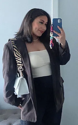 White Structured shoulder purse Handle thumbnail 7
