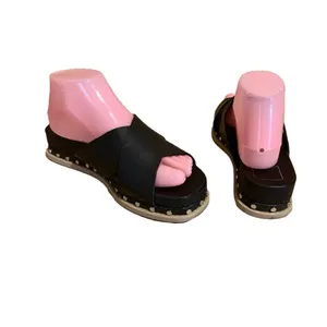 Dolce Vita "Gracy" Black Faux Leather Slide On Espadrille Sandals (7.5) thumbnail 5