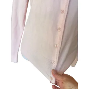 Polo Ralph Lauren Cashmere Cardigan Pony Sweater Light Pink Womens Large thumbnail 9