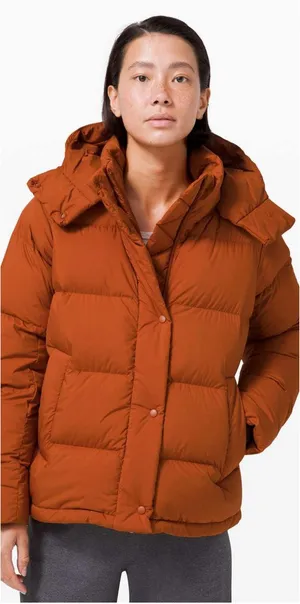 Lululemon Wunder Puff Jacket Saffron Orange NEW Size 6 700 Goose Fill Winter Ski thumbnail 1