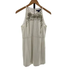 French Connection Size 8 Beaded White Mini Dress‎ Graduation Party Bridal NWT thumbnail 3