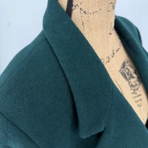 Vtg Wool Cashmere‎ Blend Blazer Dark Green Women 16 Pea Coat Single Breasted thumbnail 10