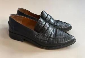 FRANCO SARTO Black Leather Loafers Size US 8 thumbnail 1