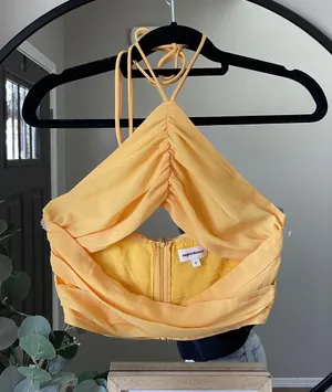 Yellow Halter Top thumbnail 1
