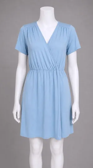 Ekouaer Button Back Dress‎ Athleisure Beach Coastal Chic Size L thumbnail 1