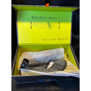 Bernie Mev Catwalk Black Shimmer Woven Elastic Memory Foam Flats Size‎ 37 NEW thumbnail 5