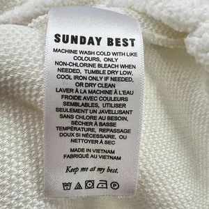 Aritzia Sunday Best Fleece Hoodie‎ Womens Small Pullover Cropped White Comfey thumbnail 4
