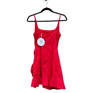 Princess Polly Love Lane Mini Dress Red Wrap Style Femme Ruffles NWT 0 thumbnail 2