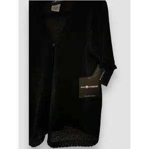 Vtg Sag Harbor Woman’s Cardigan Sz Lg Black Knit 1-Button Closure SS NWT thumbnail 4
