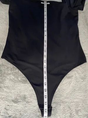 Aritzia Original Contour Manner Squareneck bodysuit black minimalist classic L thumbnail 11