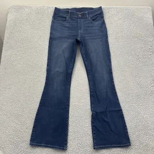 Betabrand Mid Rise Bootcut Jeans Pull On Stretch Retro Festival Women Large x 33 thumbnail 2